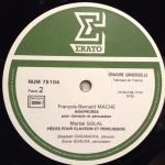 Xenakis / Mâche / Solal - Elisabeth Chojnacka, Sylvio Gualda – Komboï / Anaphores / Pièces Pour Clavecin & Percussion LP Plak - Görsel 4