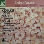 Xenakis / Mâche / Solal - Elisabeth Chojnacka, Sylvio Gualda – Komboï / Anaphores / Pièces Pour Clavecin & Percussion LP Plak