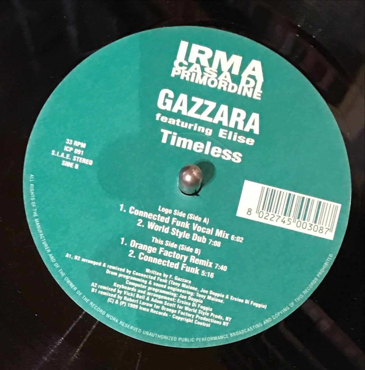 Gazzara – Timeless 12'' Maxi Single Plak (Early House) - Görsel 3