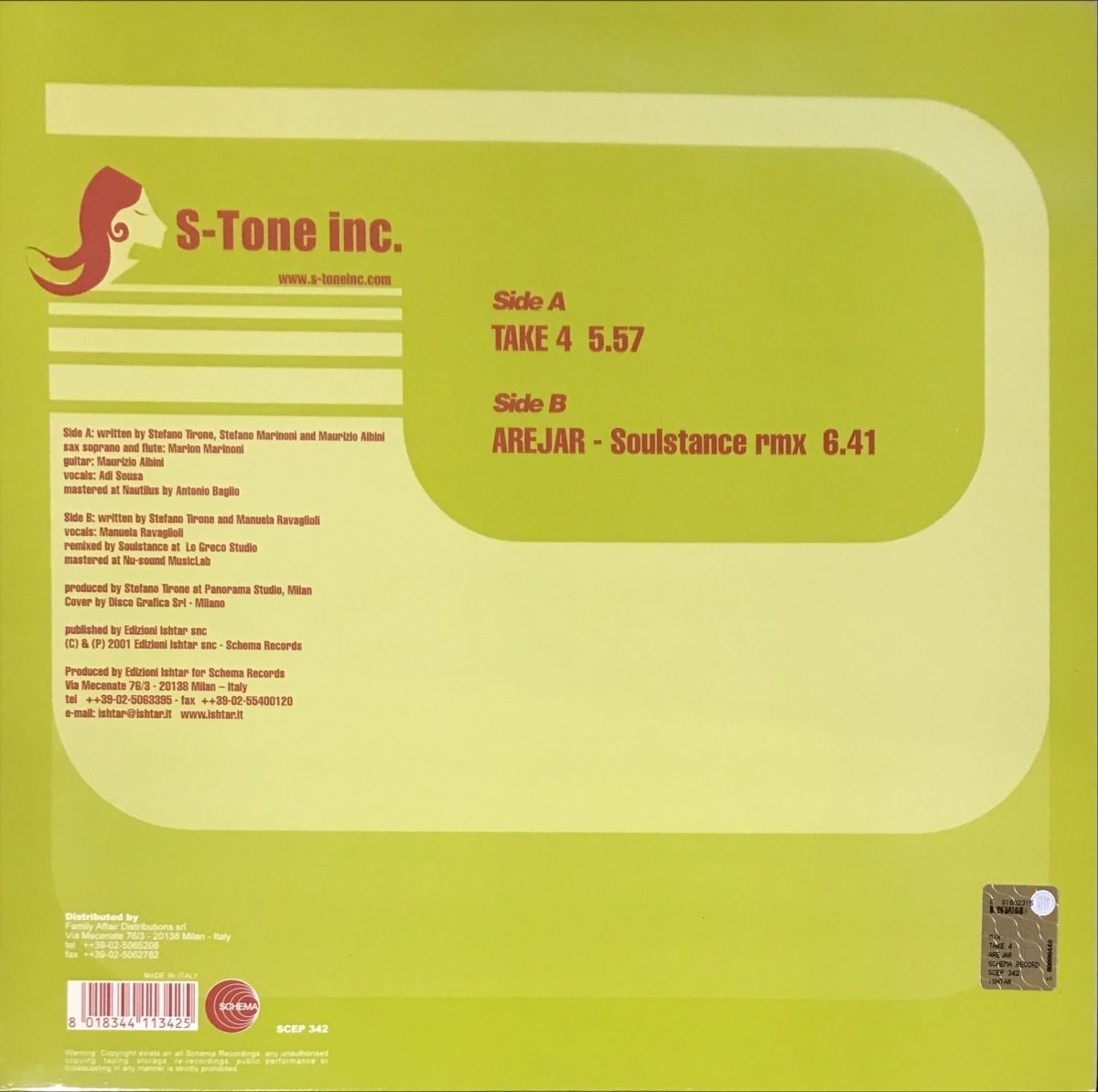 S-Tone Inc. – Take 4 12'' Maxi Single Plak (Future Jazz) - Görsel 2