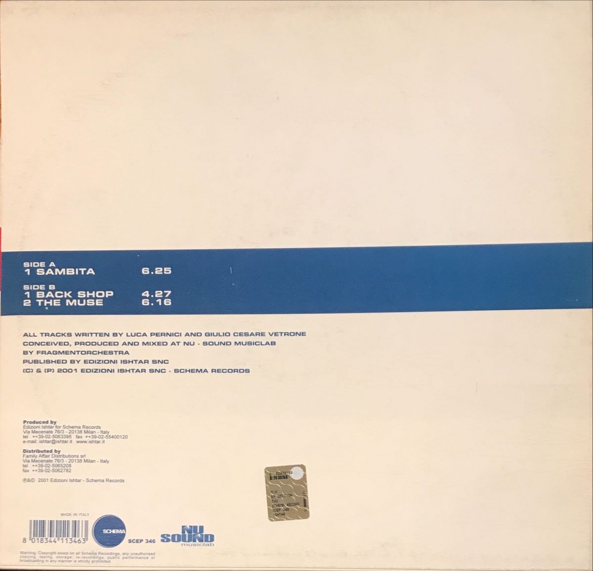 FragmentOrchestra – EP Section Two 12'' Maxi Single Plak (Future Jazz) - Görsel 2
