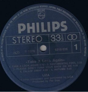 Liza – Take A Look Again LP Plak + 7'' Single - Görsel 3