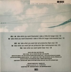 Taxi – Take What You Want 12'' Maxi Single Plak (Deep House) - Görsel 3