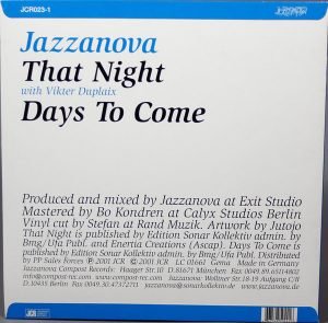 Jazzanova – That Night 12'' Maxi Single Plak (Future Jazz) - Görsel 2