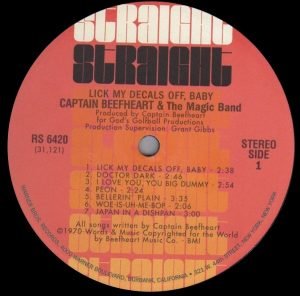 Captain Beefheart & The Magic Band – Lick My Decals Off, Baby LP Plak - Görsel 3
