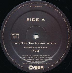 Edouard De Tricasse – The Taj Mahal Winds 12'' Maxi Single Plak (Tribal House) - Görsel 3
