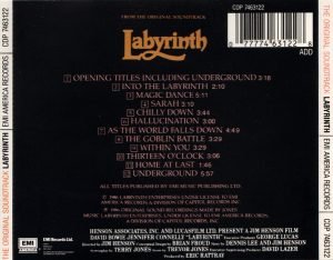 David Bowie And Original Score By Trevor Jones – Labyrinth CD - Görsel 2