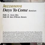 Jazzanova – Days To Come (Remixes) 12'' Maxi Single Plak (Future Jazz) - Görsel 3