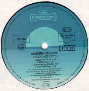 Modern English – Ricochet Days LP Plak - Görsel 3