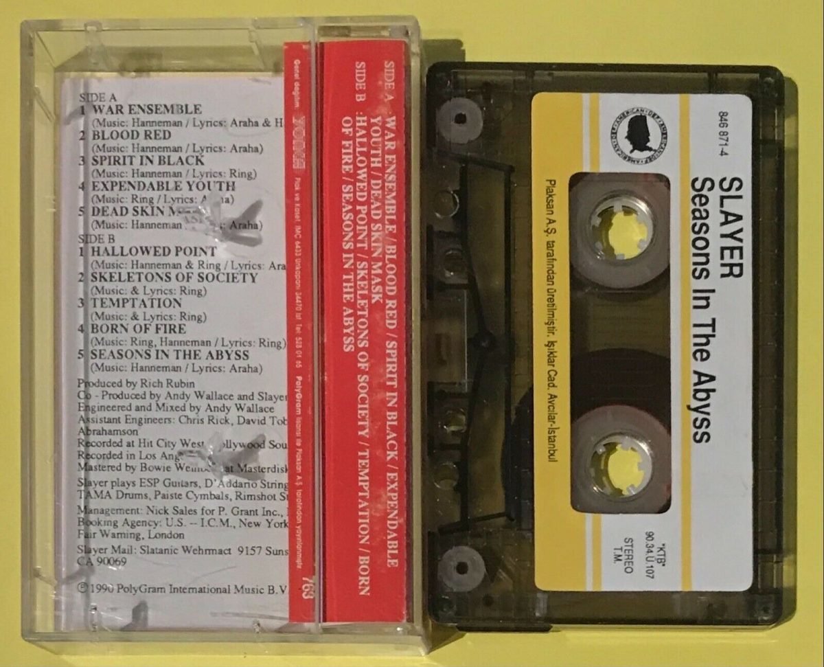Slayer – Seasons In The Abyss Kaset Türk Baskı - Görsel 2