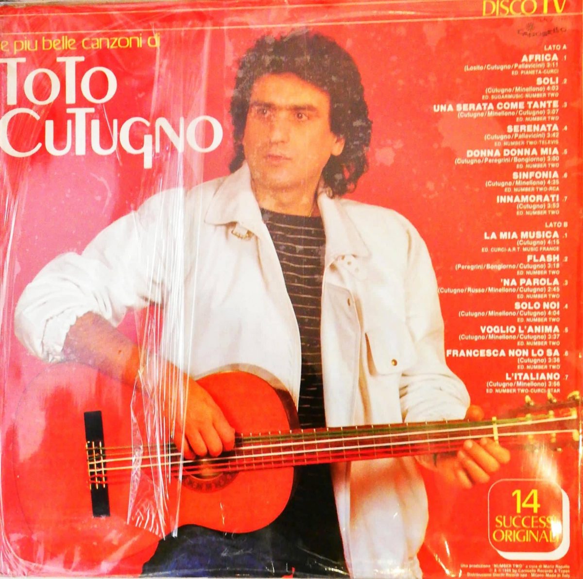 Toto Cutugno – Le Più Belle Canzoni Di Toto Cutugno LP Plak + Poster - Görsel 3
