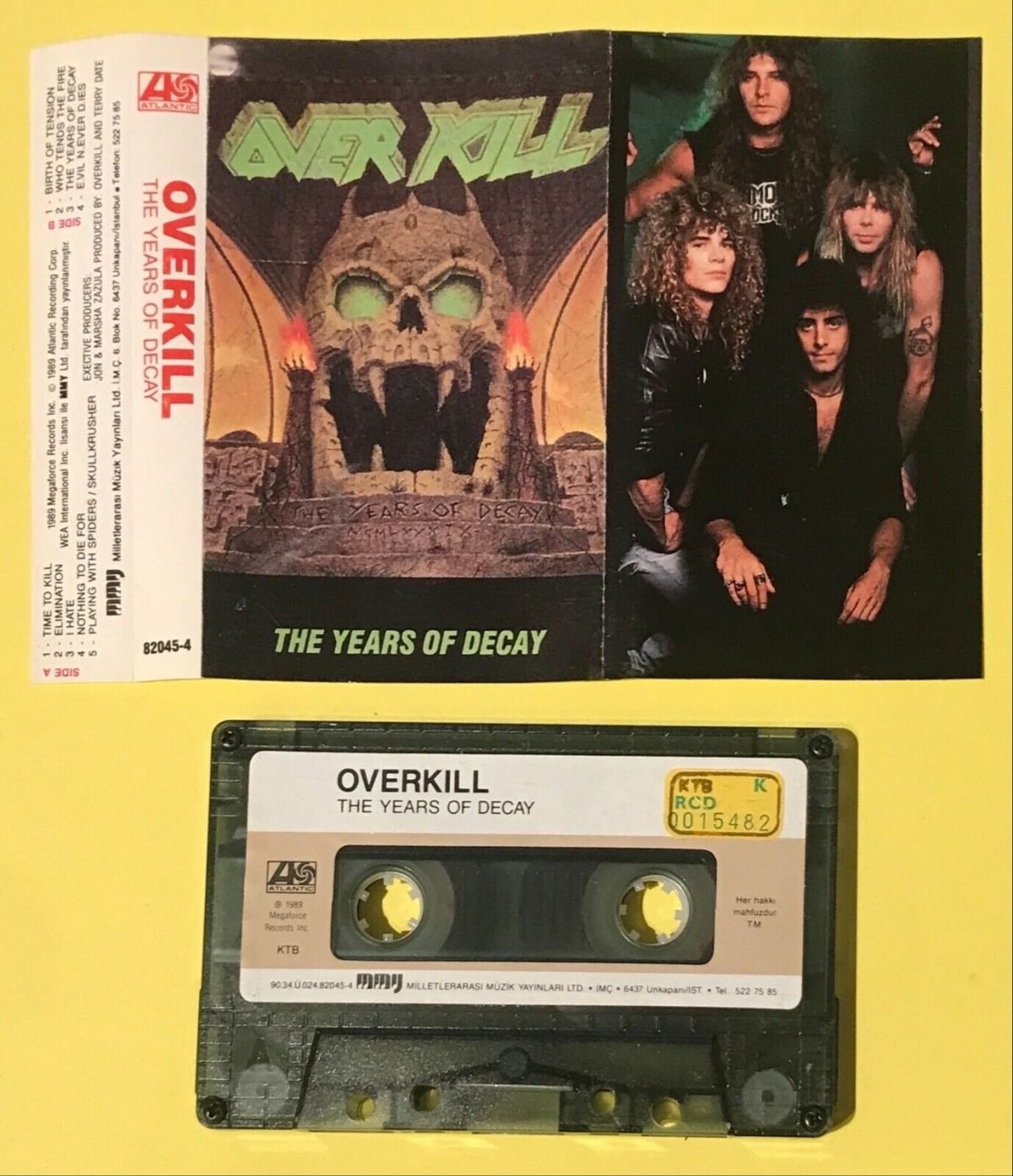 Overkill - The Years Of Decay Kaset - Görsel 3