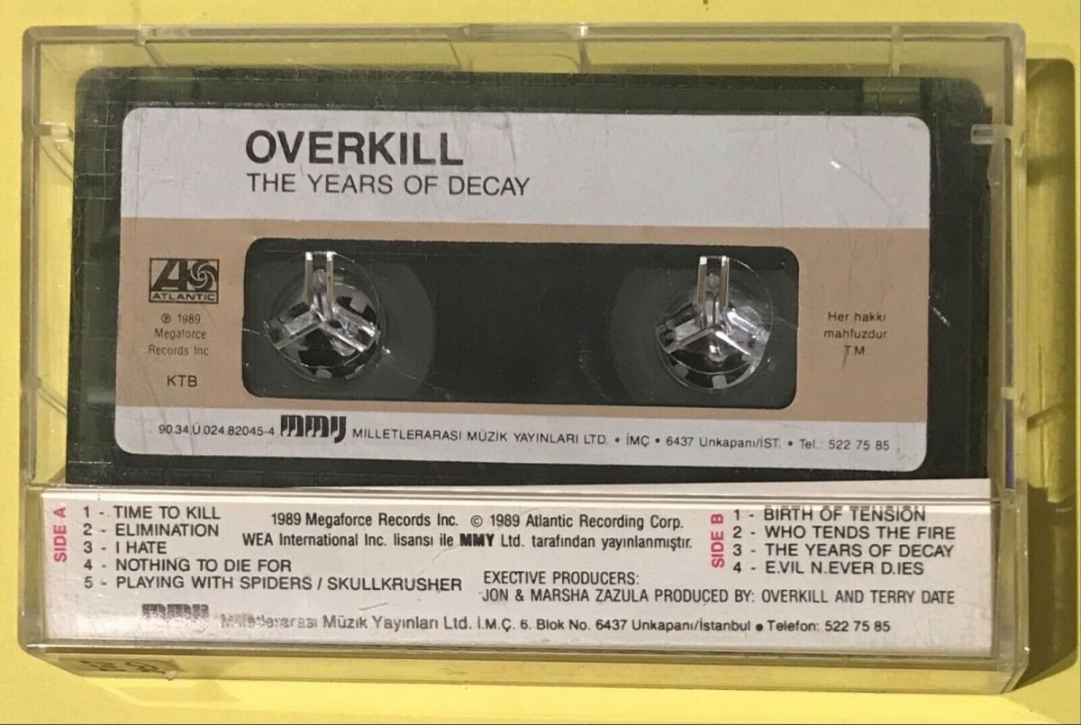 Overkill - The Years Of Decay Kaset - Görsel 6