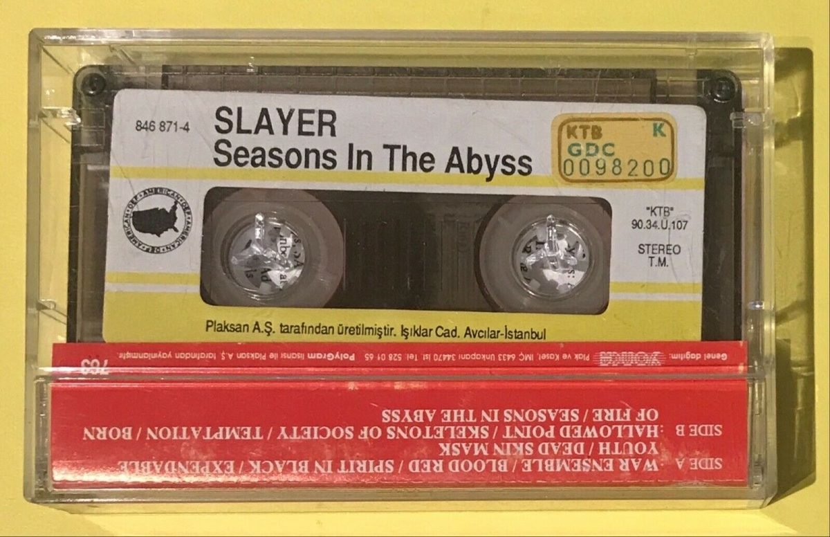 Slayer – Seasons In The Abyss Kaset Türk Baskı - Görsel 6