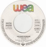 Matia Bazar – Vacanze Romane 45lik Plak - Görsel 2