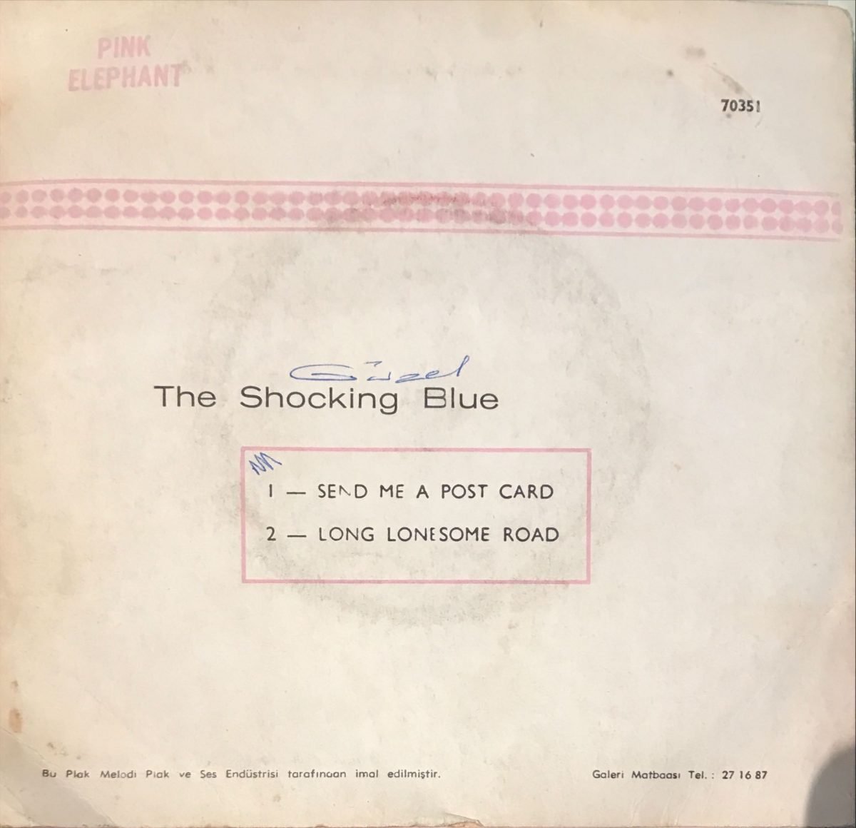 Shocking Blue – Send Me A Post Card 45lik Plak - Görsel 2