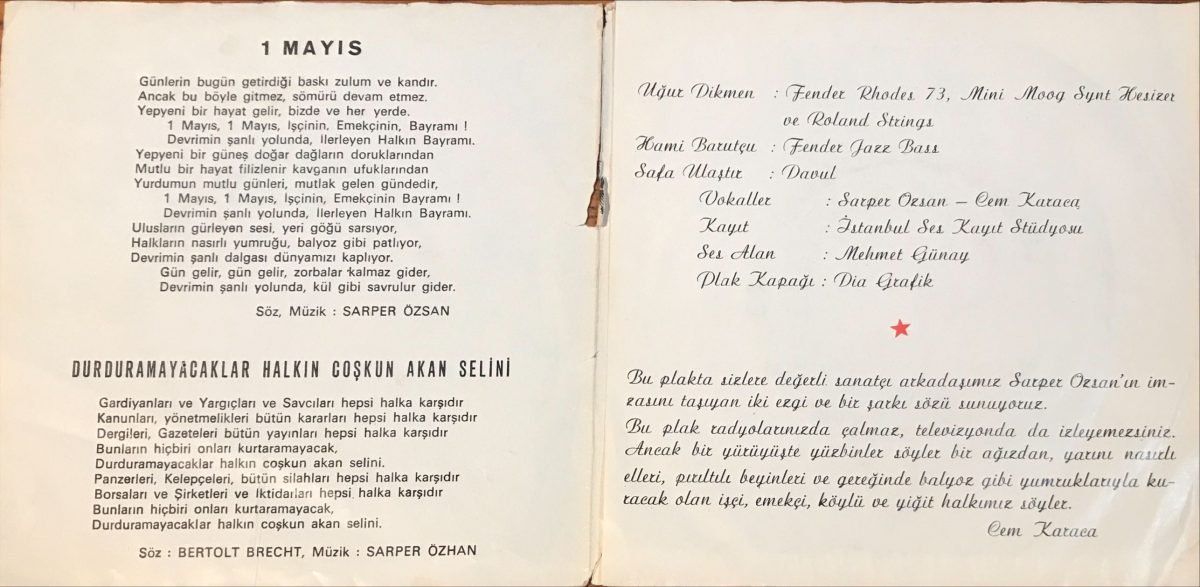 Cem Karaca – 1 Mayıs 45lik Plak - Görsel 3