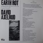 David Axelrod – Earth Rot LP SIFIR Plak - Görsel 3