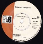 Claude Barzotti – Madame 45lik Plak (Yerli Baskı) - Görsel 2