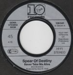 Spear Of Destiny – Never Take Me Alive 45lik Plak - Görsel 3