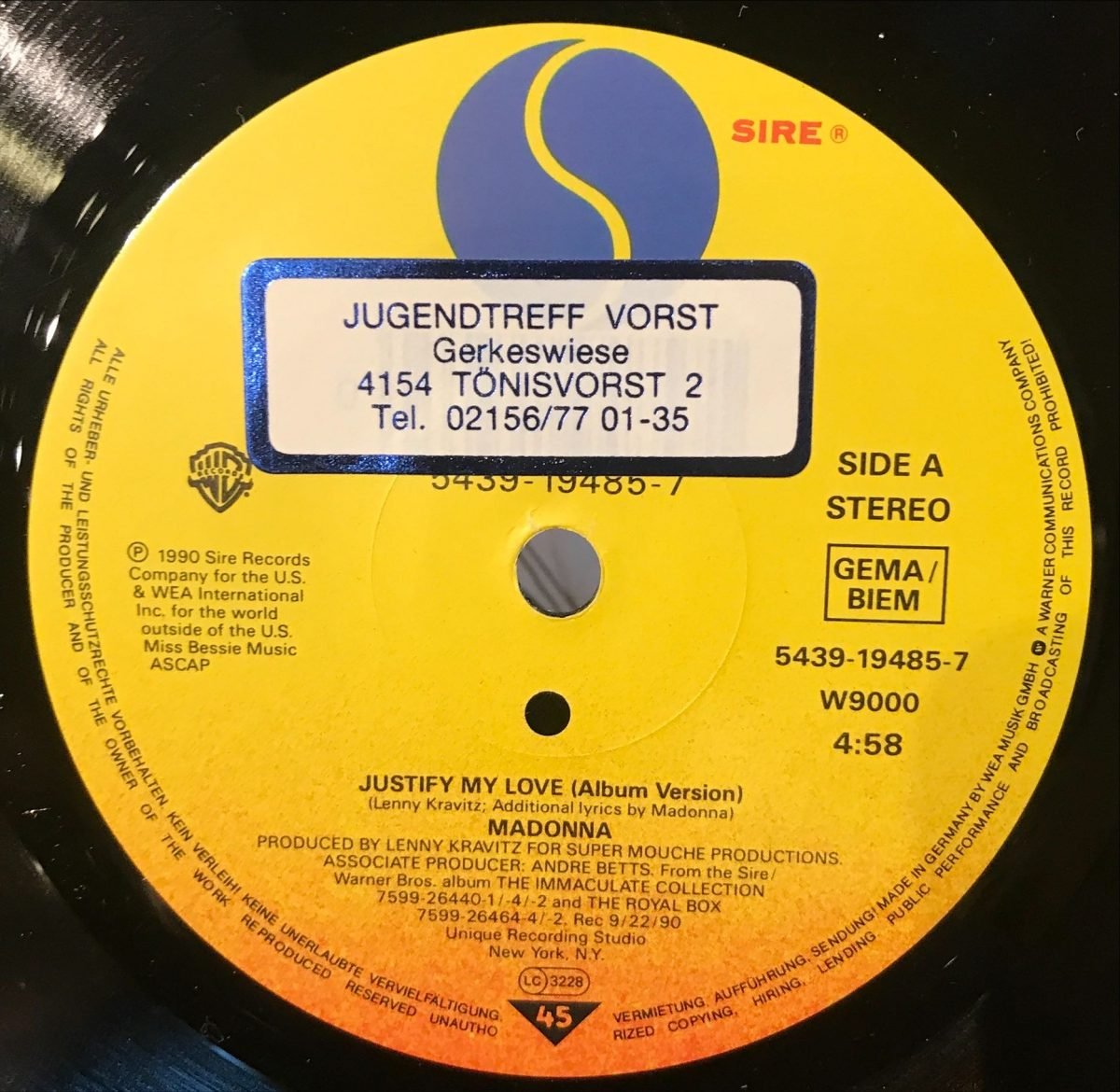 Madonna – Justify My Love 45lik Plak - Görsel 2