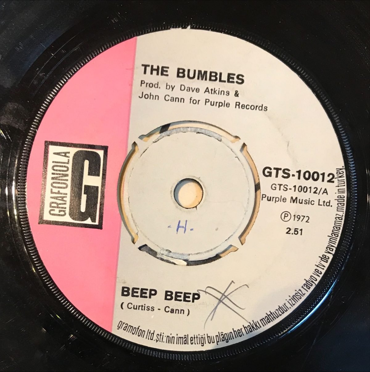 The Bumbles – Beep Beep / Buzz Off 45lik Plak (Yerli Baskı) - Görsel 2