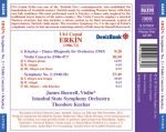 Ulvi Cemal Erkin / Istanbul State Symphony Orchestra – Symphony No. 2 / Violin Concerto / Köçekçe – Dance Rhapsody CD - Görsel 3