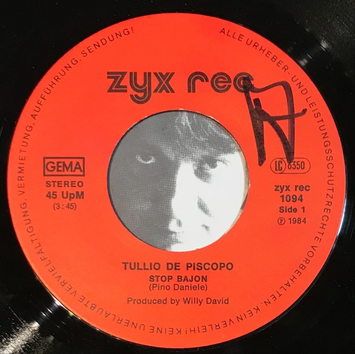 Tullio De Piscopo – Primavera Stop Bajon 45lik Plak - Görsel 2