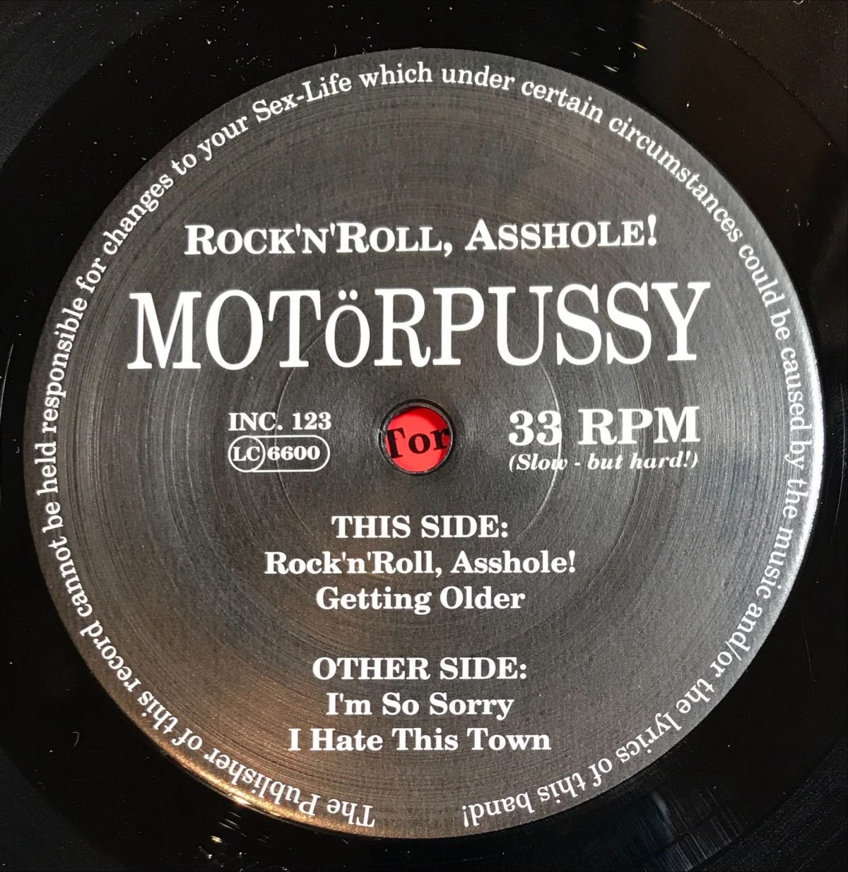 Motörpussy – Rock'n'Roll, Asshole 45lik Plak (PUNK) - Görsel 3