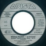 Whitney Houston – So Emotional 45lik Plak - Görsel 2
