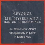 Beyoncé – Me, Myself And I (Bangin' Urban Mixes) 12'' Maxi Single Plak - Görsel 3
