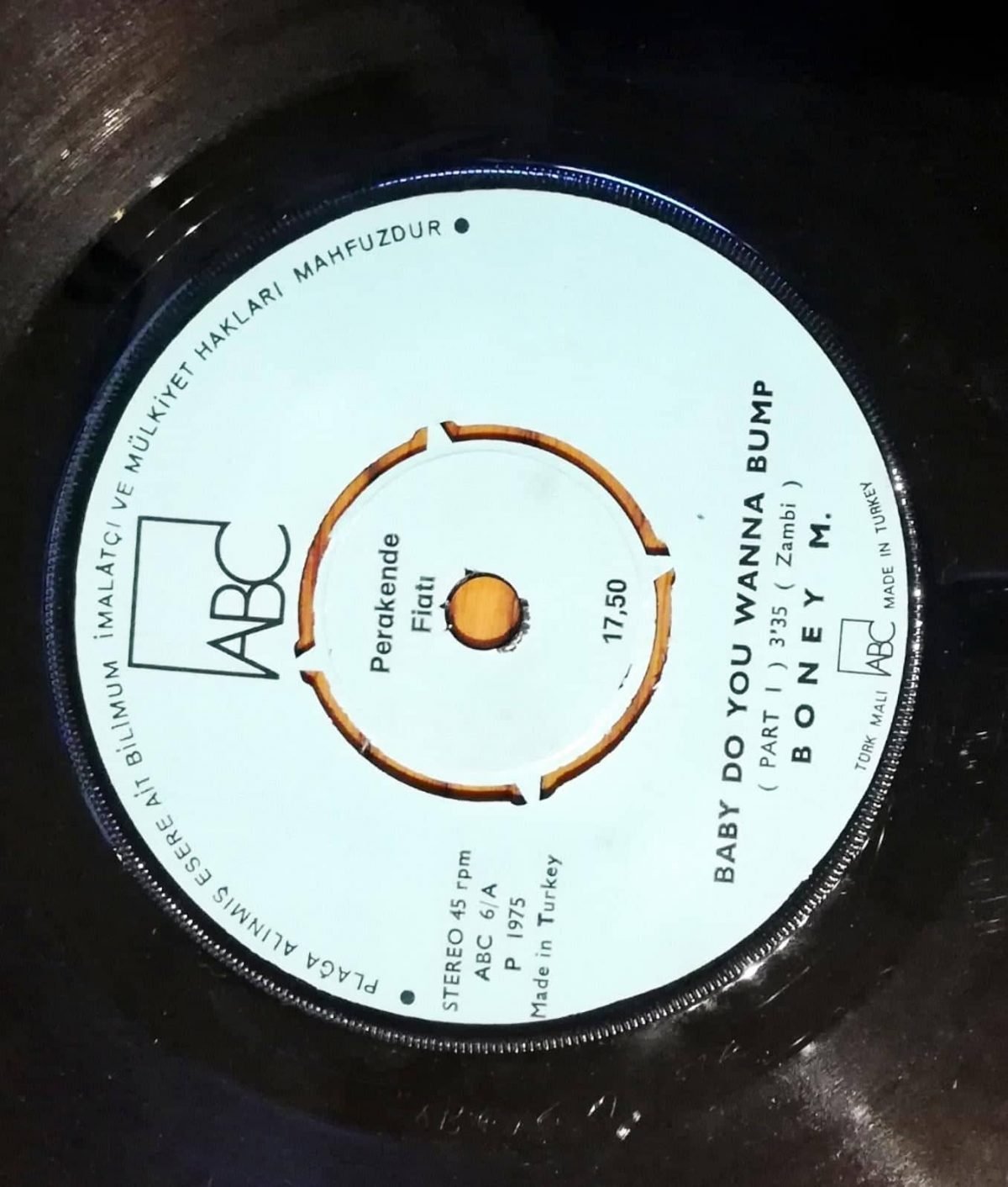 Boney M. ‎– Baby Do You Wanna Bump 45lik Plak - Görsel 3