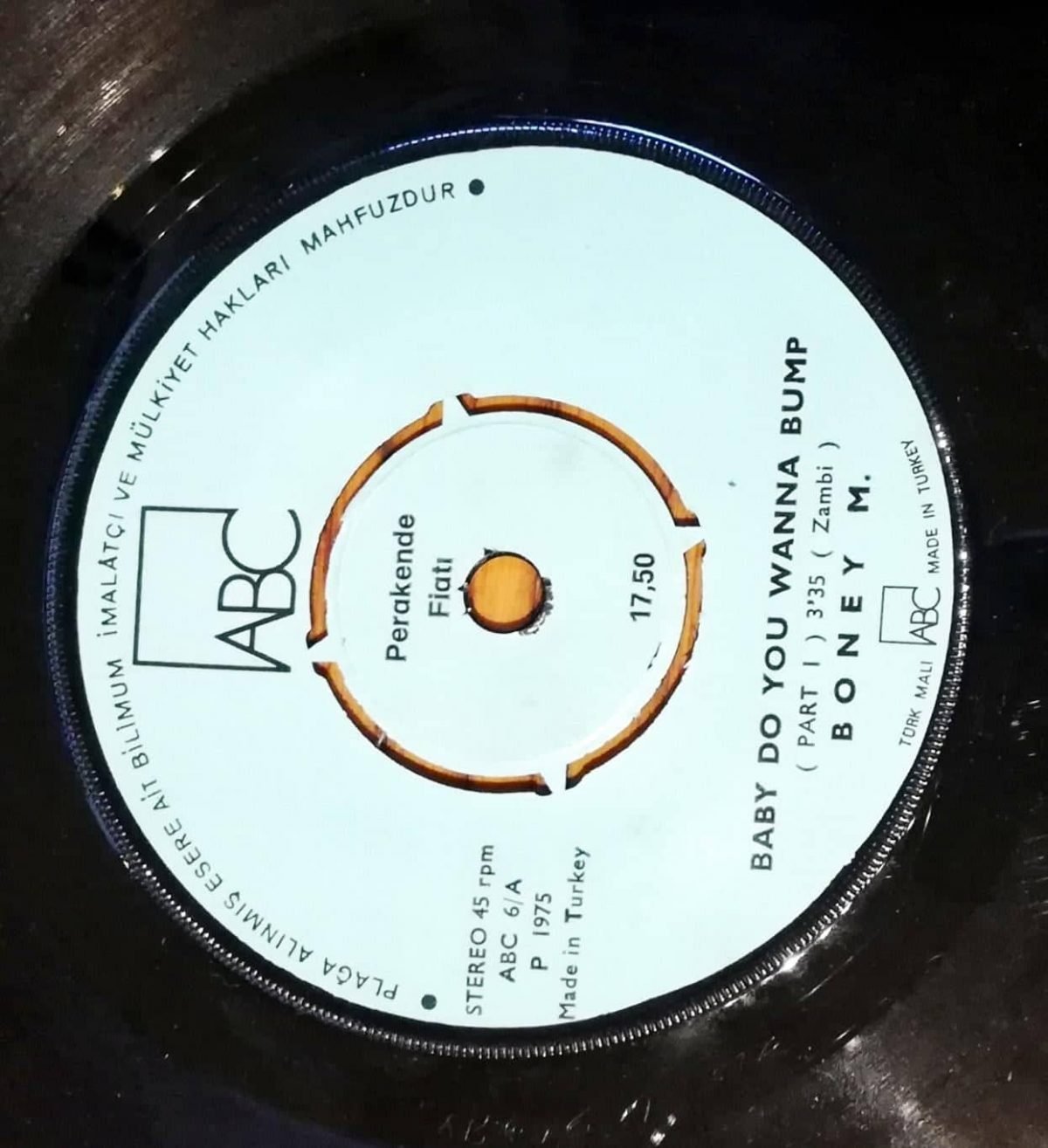 Boney M. ‎– Baby Do You Wanna Bump 45lik Plak - Görsel 2