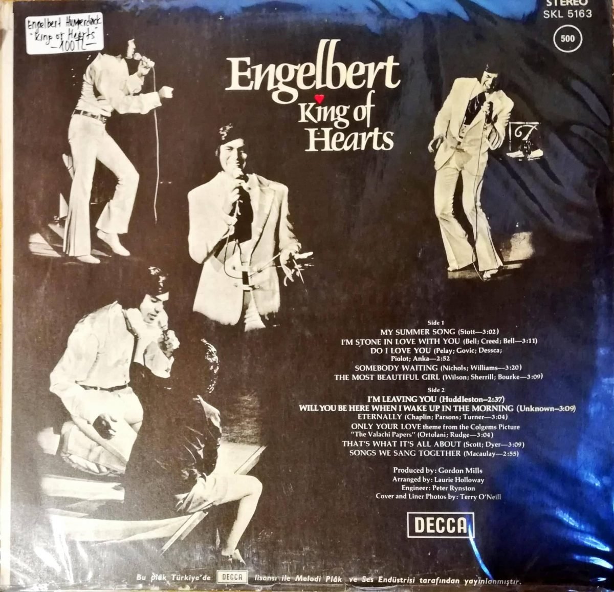 Engelbert Humperdinck – Engelbert King Of Hearts LP Plak - Görsel 2