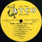 Bobby Darin – That's All LP Plak - Görsel 4