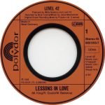 Level 42 – Lessons In Love 45lik Plak - Görsel 3