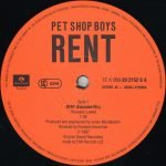 Pet Shop Boys – Rent 12'' Maxi Single Plak - Görsel 3