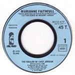 Marianne Faithfull – The Ballad Of Lucy Jordan 45lik Plak - Görsel 3
