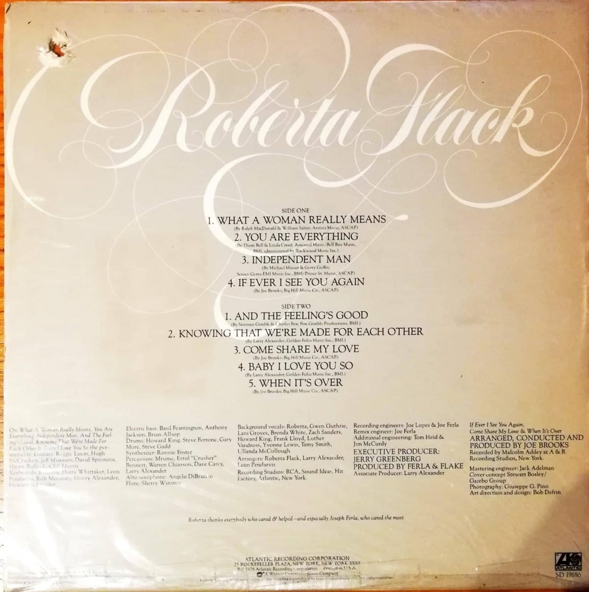 Roberta Flack – Roberta Flack LP Plak - Görsel 2