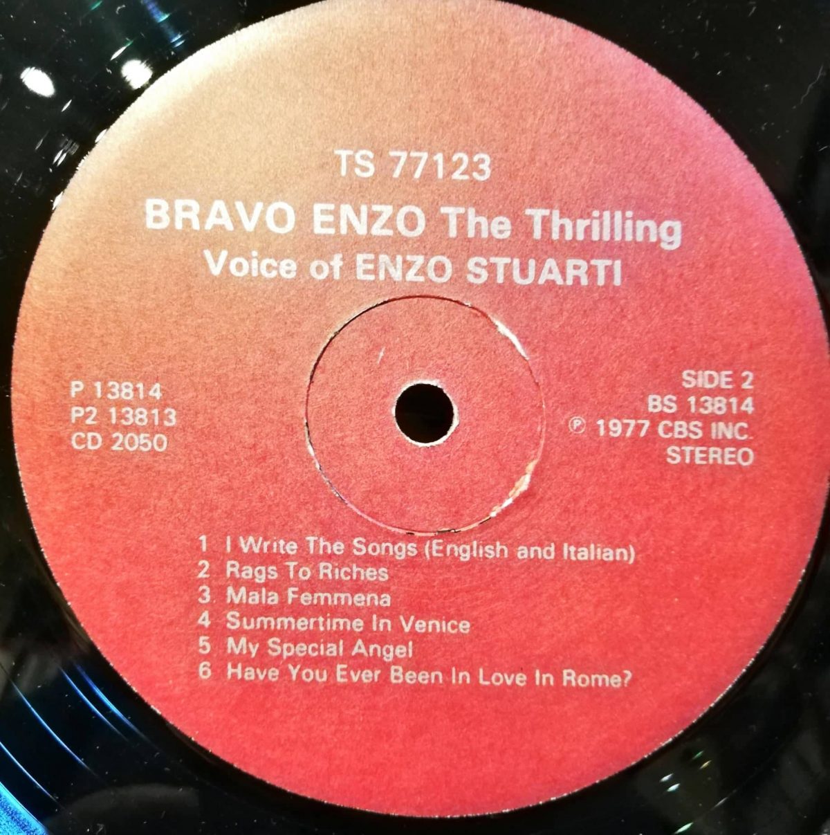 Enzo Stuarti – Bravo Enzo : The Thrilling Voice Of Enzo Stuarti LP Plak - Görsel 3