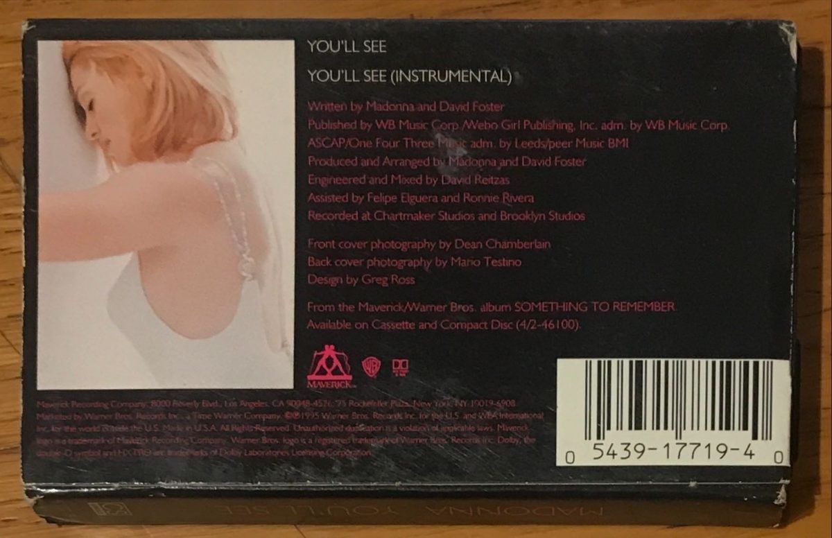 Madonna ‎– You'll See Kaset Slipcase - Görsel 2