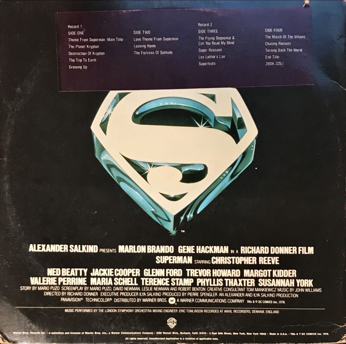 John Williams – Superman The Movie (Original Sound Track) 2LP Plak - Görsel 4