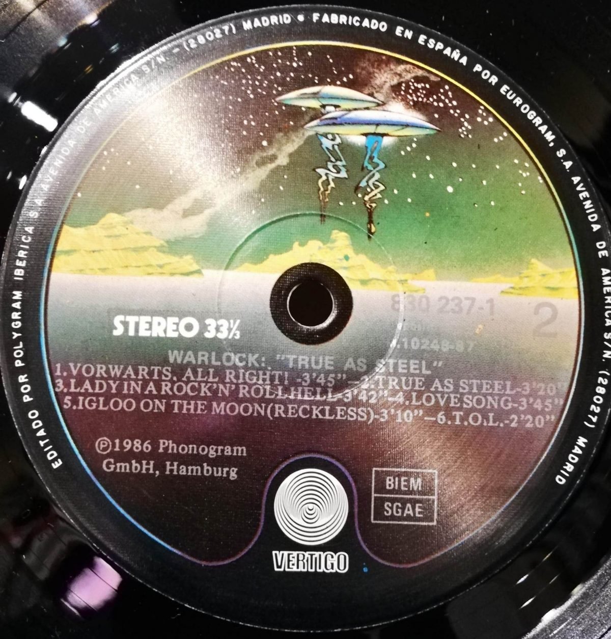 Warlock – True As Steel LP Plak - Görsel 3