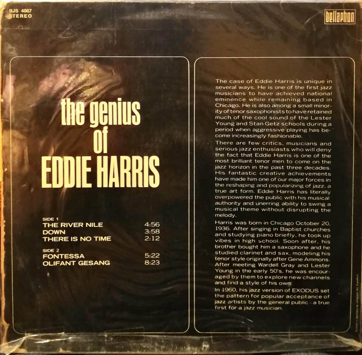 Eddie Harris – The Genius Of LP Plak - Görsel 2