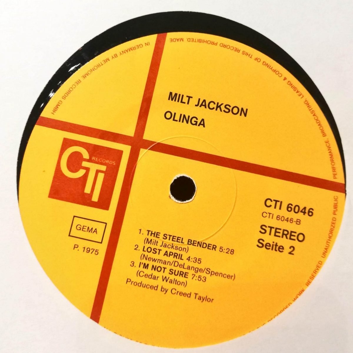 Milt Jackson – Olinga LP Plak - Görsel 2