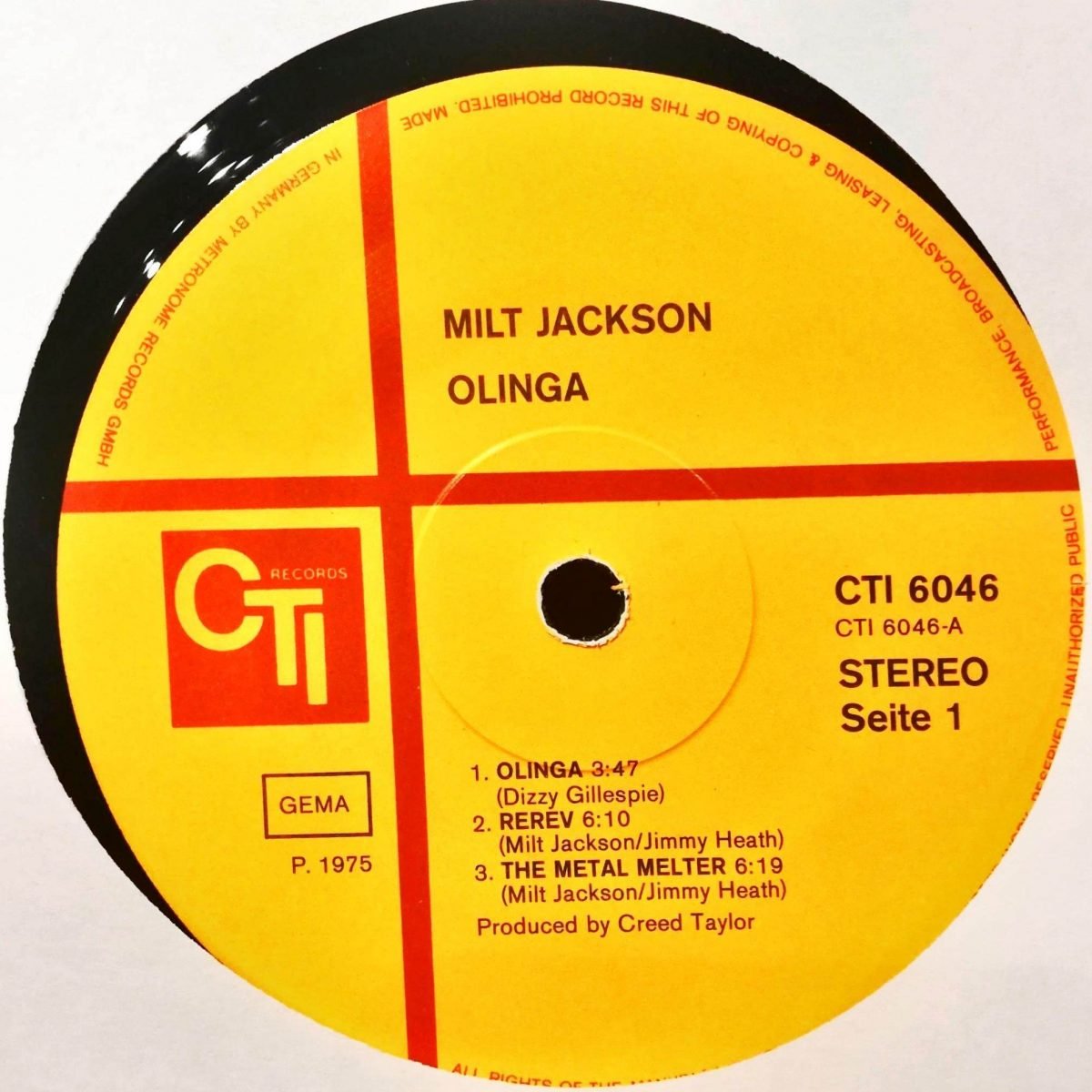 Milt Jackson – Olinga LP Plak - Görsel 3