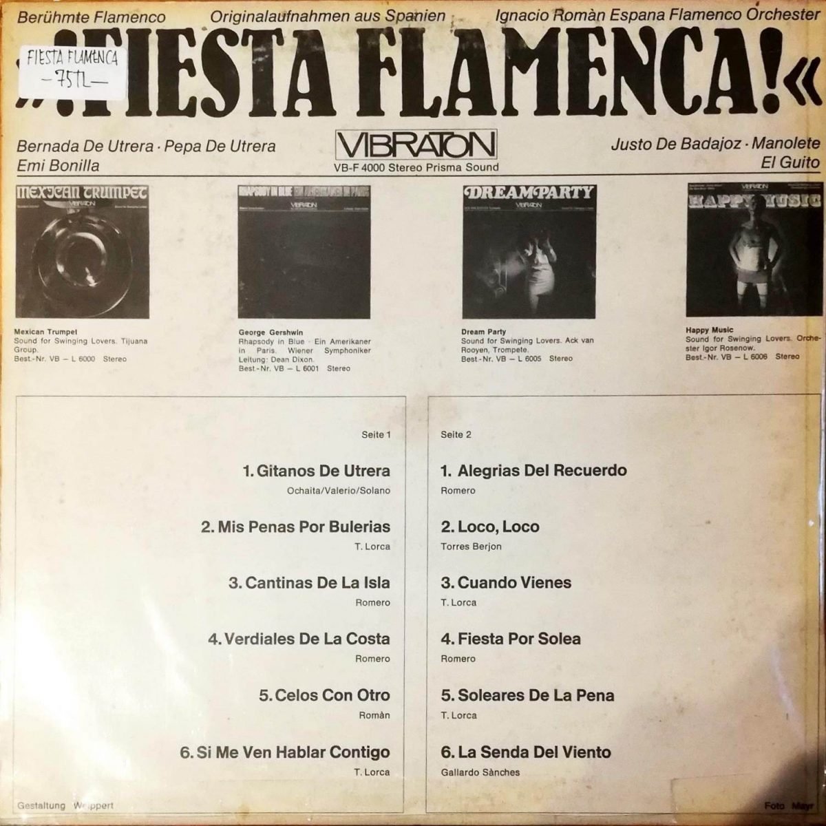 «!Fiesta Flamenca!» LP Plak - Görsel 4