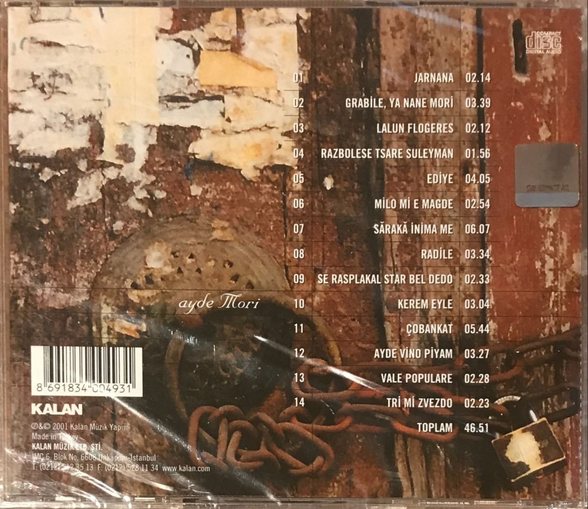 Muammer Ketencoğlu, Brenna MacCrimmon, Sumru Ağıryürüyen, Cevdet Erek – Ayde Mori CD - Görsel 2