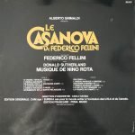 Nino Rota – (Bande Originale Du Film) Le Casanova De Federico Fellini LP Plak - Görsel 2