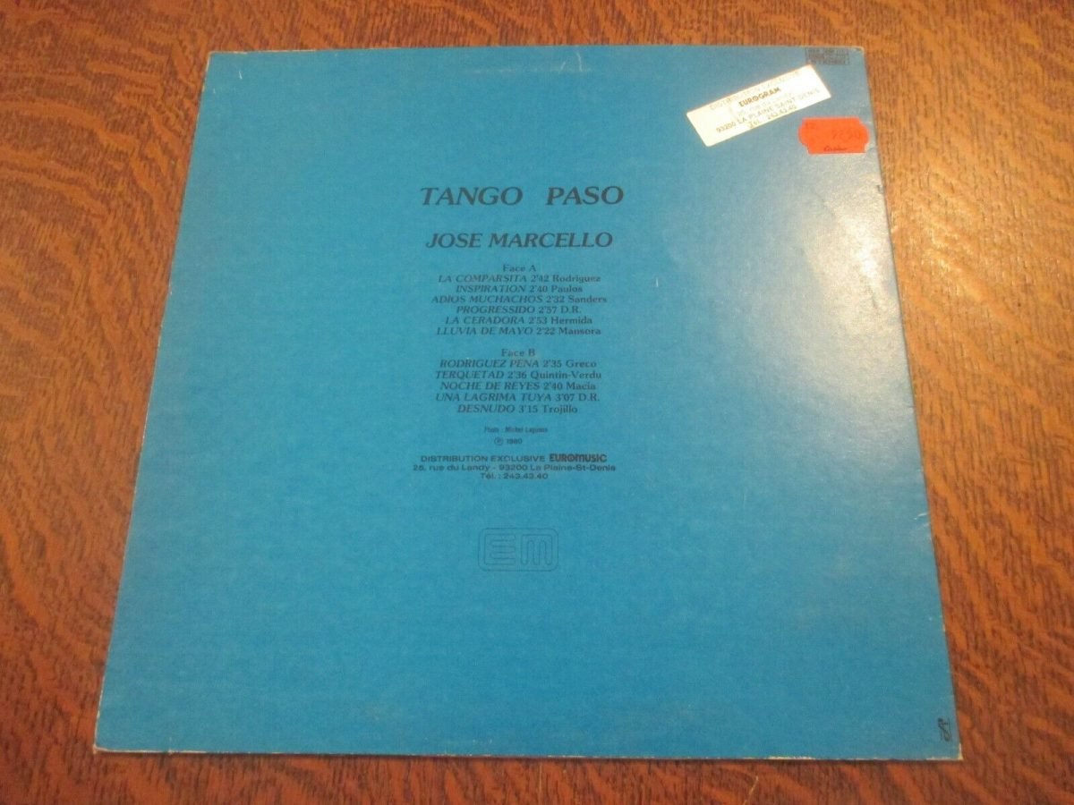 Jose Marcello – Tango Paso LP Plak - Görsel 2